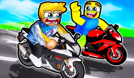 Obby: Ride the furthest on a motorcycle