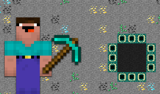 Noob: in search of the end portal  loading=