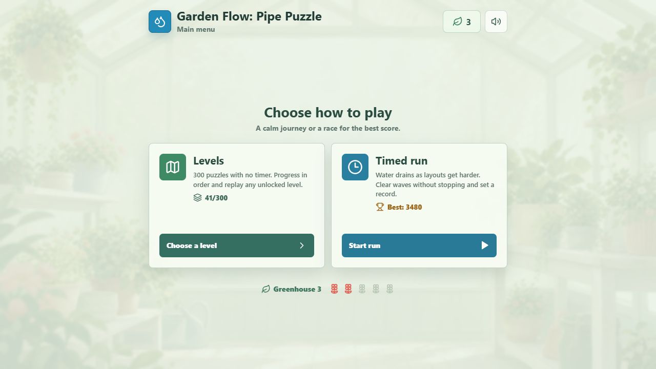 Garden Flow: Pipe Puzzle screenshot