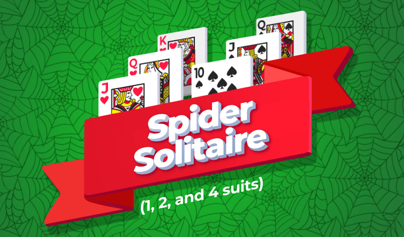 Spider Solitaire (1, 2, and 4 suits) game cover