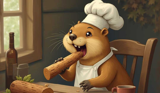 Clicker evolution:"Sit at the table with a beaver"