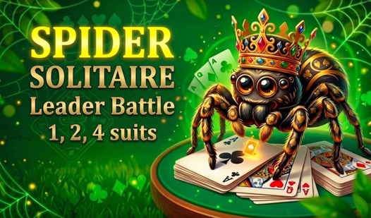 Spider Solitaire: Leader Battle (1, 2, 4 suits)