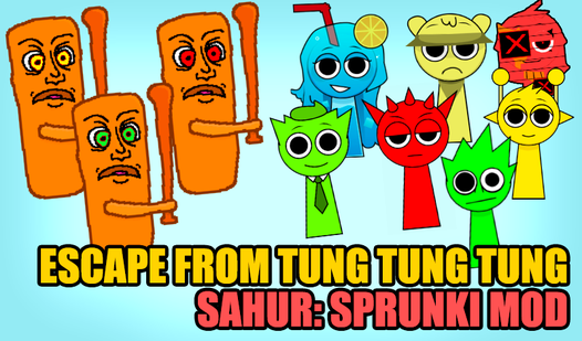 Escape from Tung Tung Tung Sahur: Sprunki mod  loading=