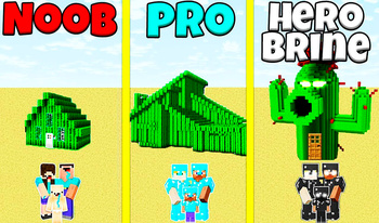 Mine Noob Fuse vs Herobrine Craft Block