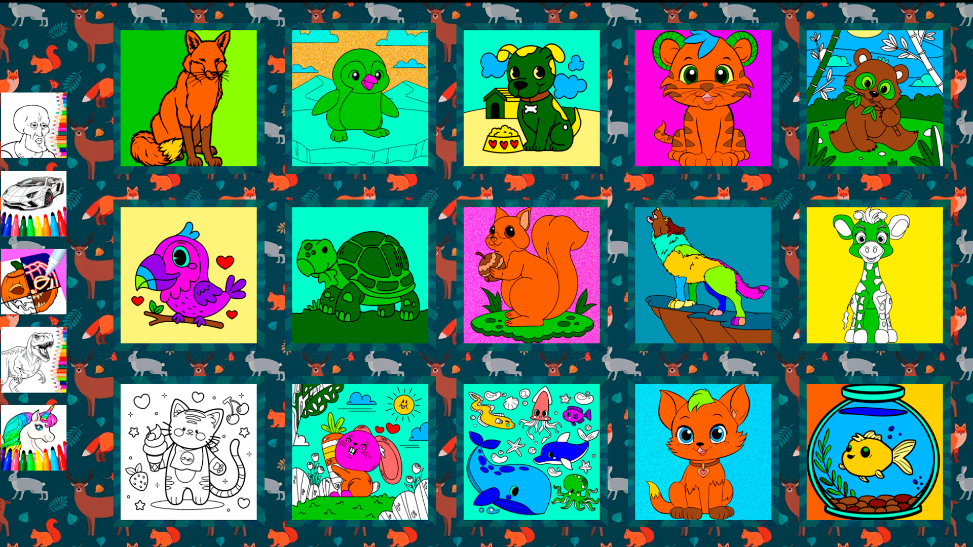Coloring in the Animal World screenshot