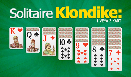Solitaire Klondike: 1 veya 3 kart