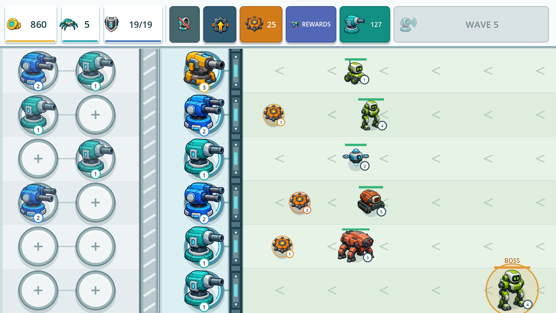 Steel Frontier: Turret Merge — screenshot 1