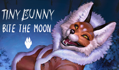 Tiny bunny bite the moon