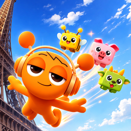 Обби Гоняет на Тележке