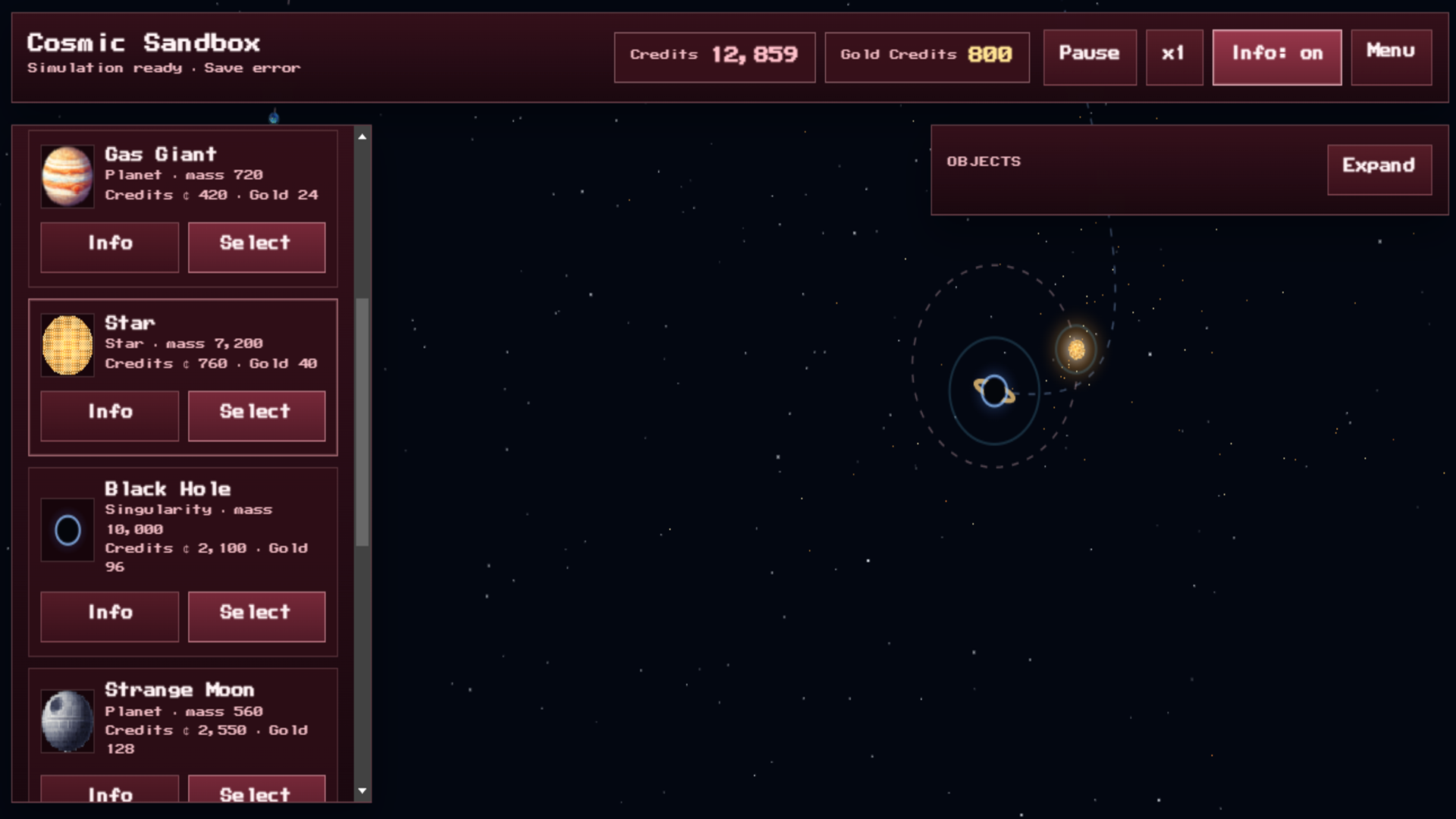 Cosmic Sandbox screenshot