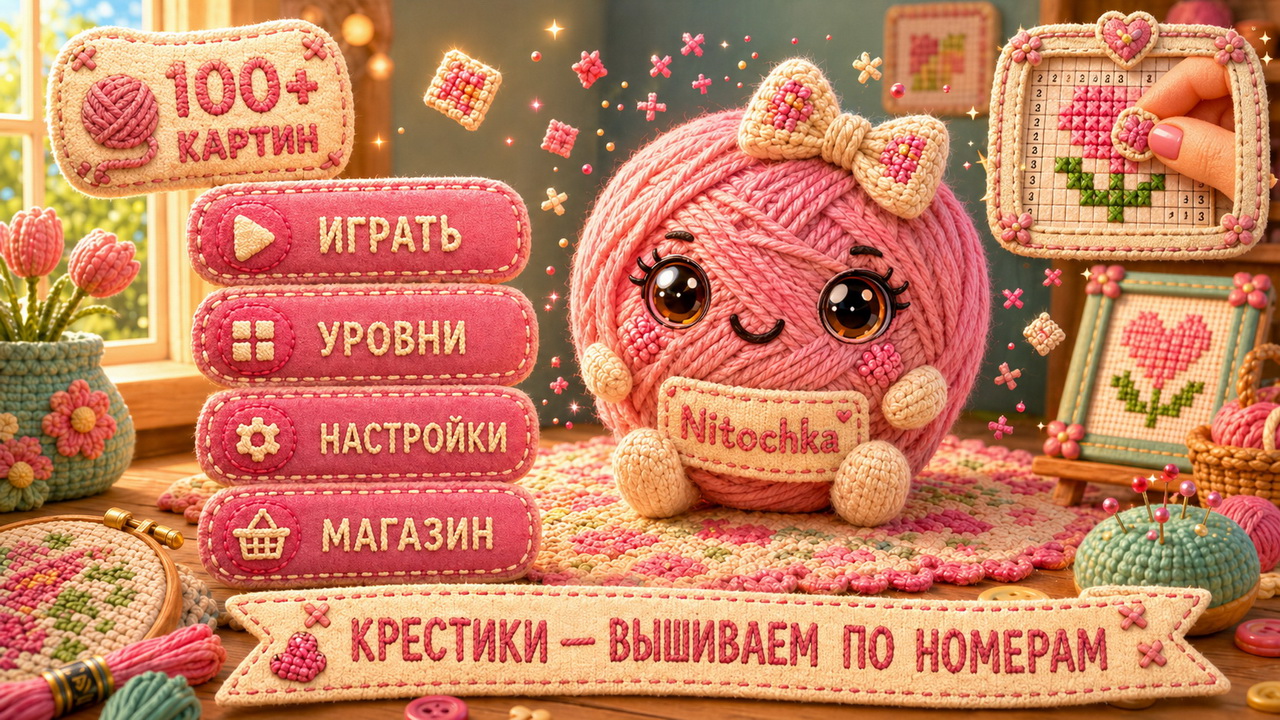 Крестики - Вышиваем по номерам — скриншот 1
