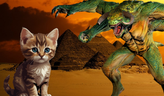 Godly Cats: Battle with the Lizards!