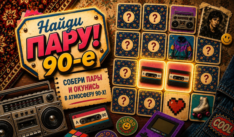 Найди пару: 90-е game cover