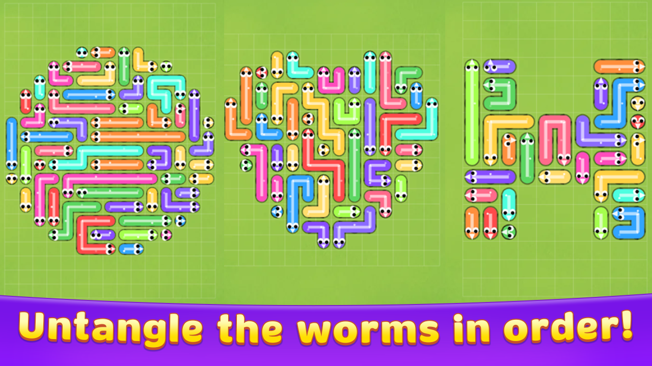 Worms and arrows. Untangle them all! — screenshot 2