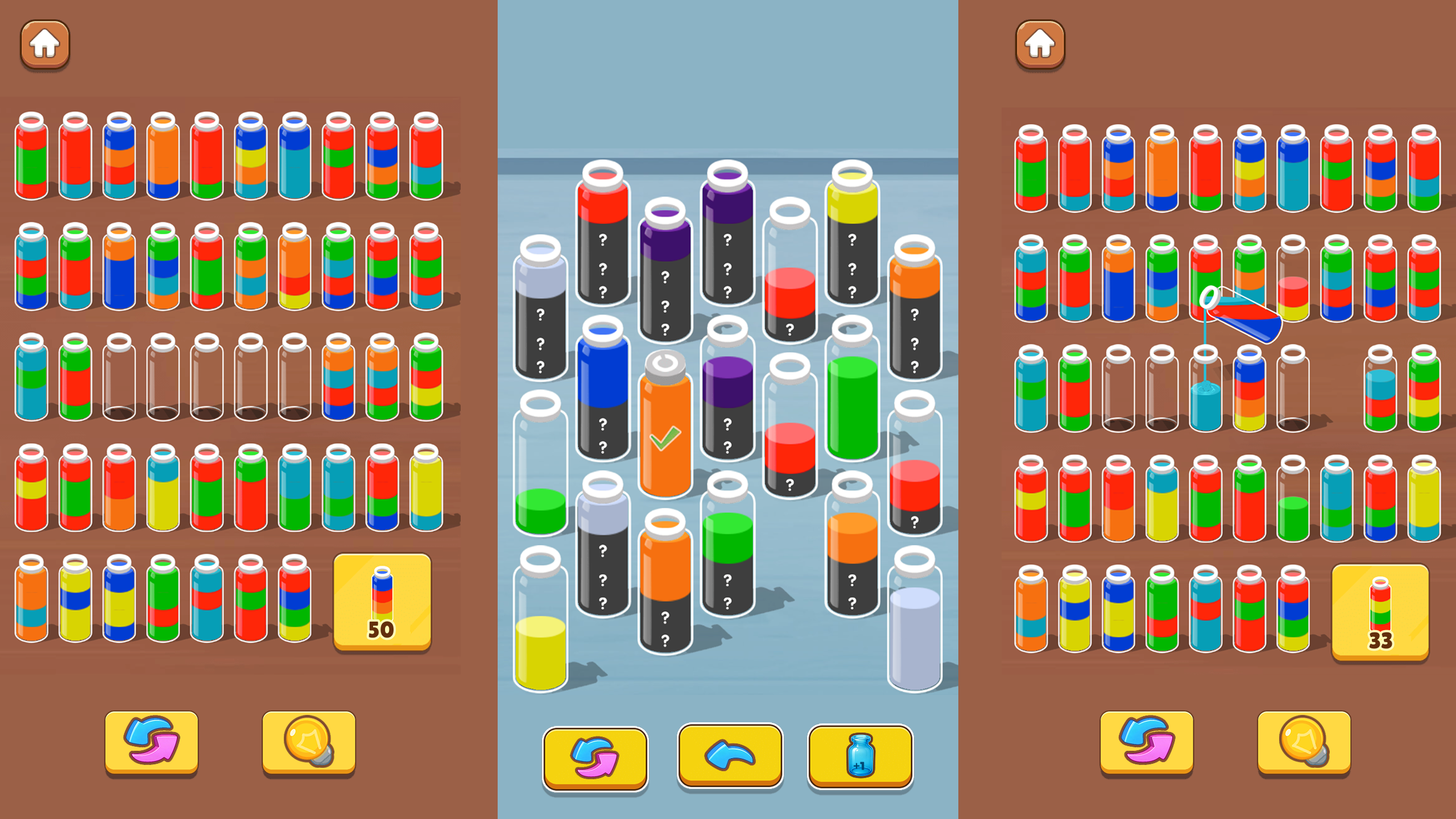 Сортировка воды: сложные бутылки — screenshot 2