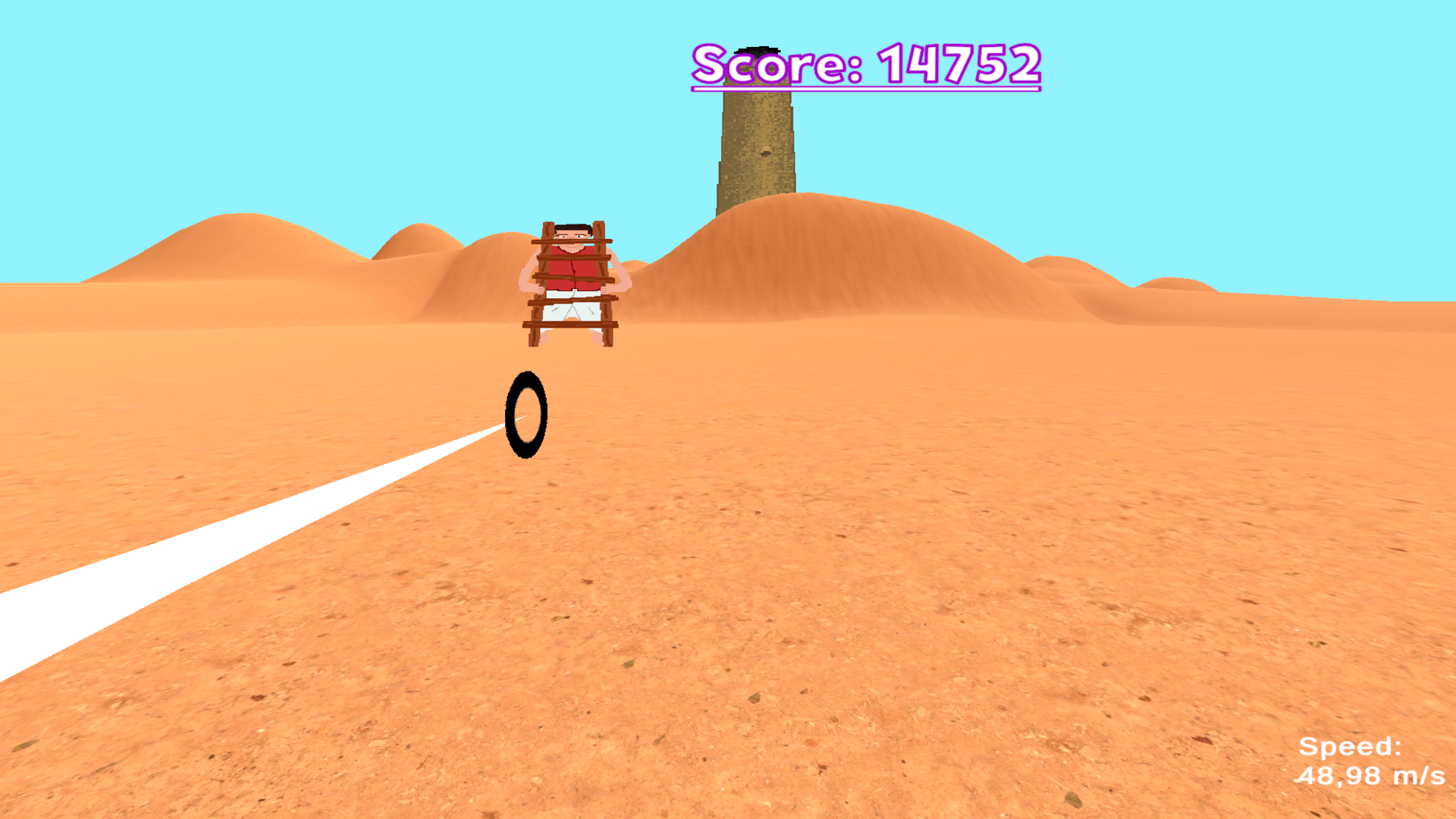 Launch the wheel into the tower online — screenshot 5
