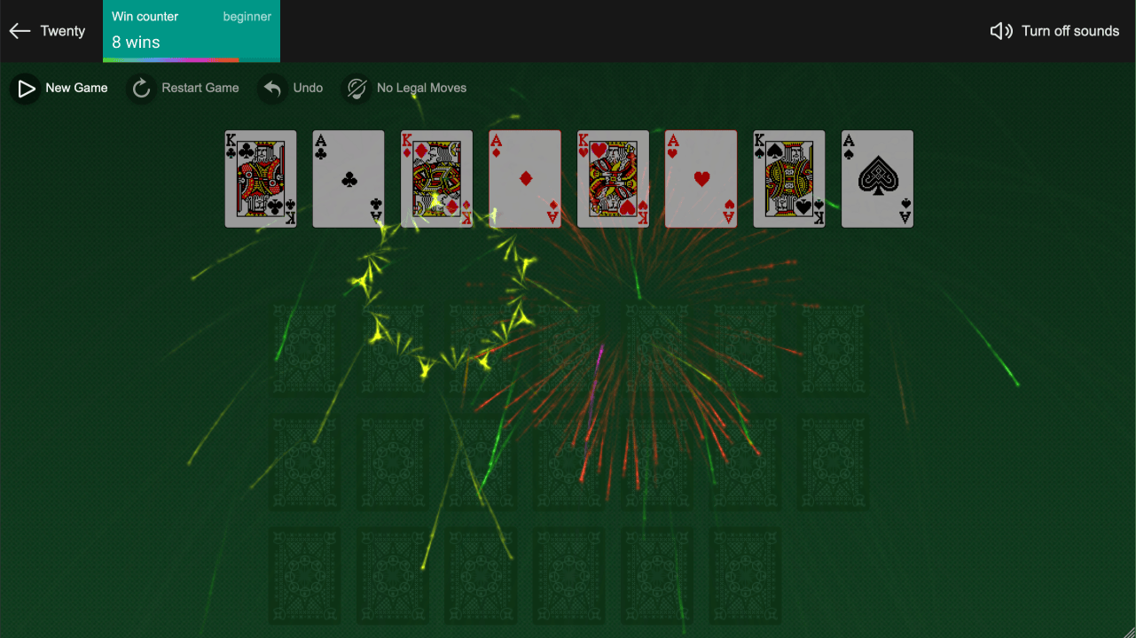 Twenty Solitaire screenshot