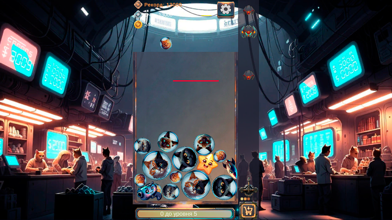 Соединяй Космокотов - Защити башню — screenshot 4