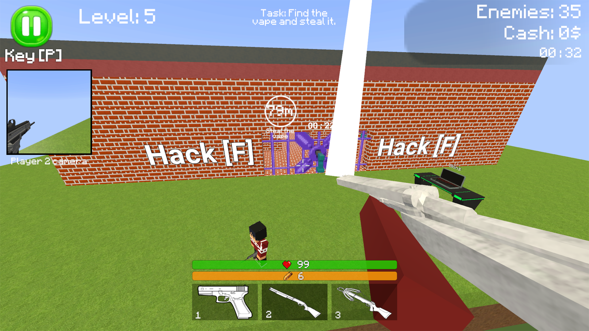 Block - Vape on the Web: 2 Players screenshot