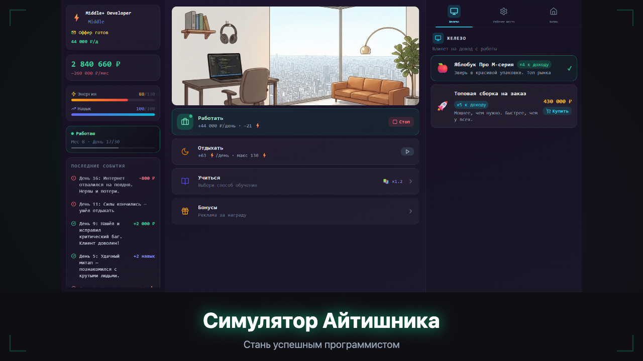 Симулятор Айтишника — screenshot 1