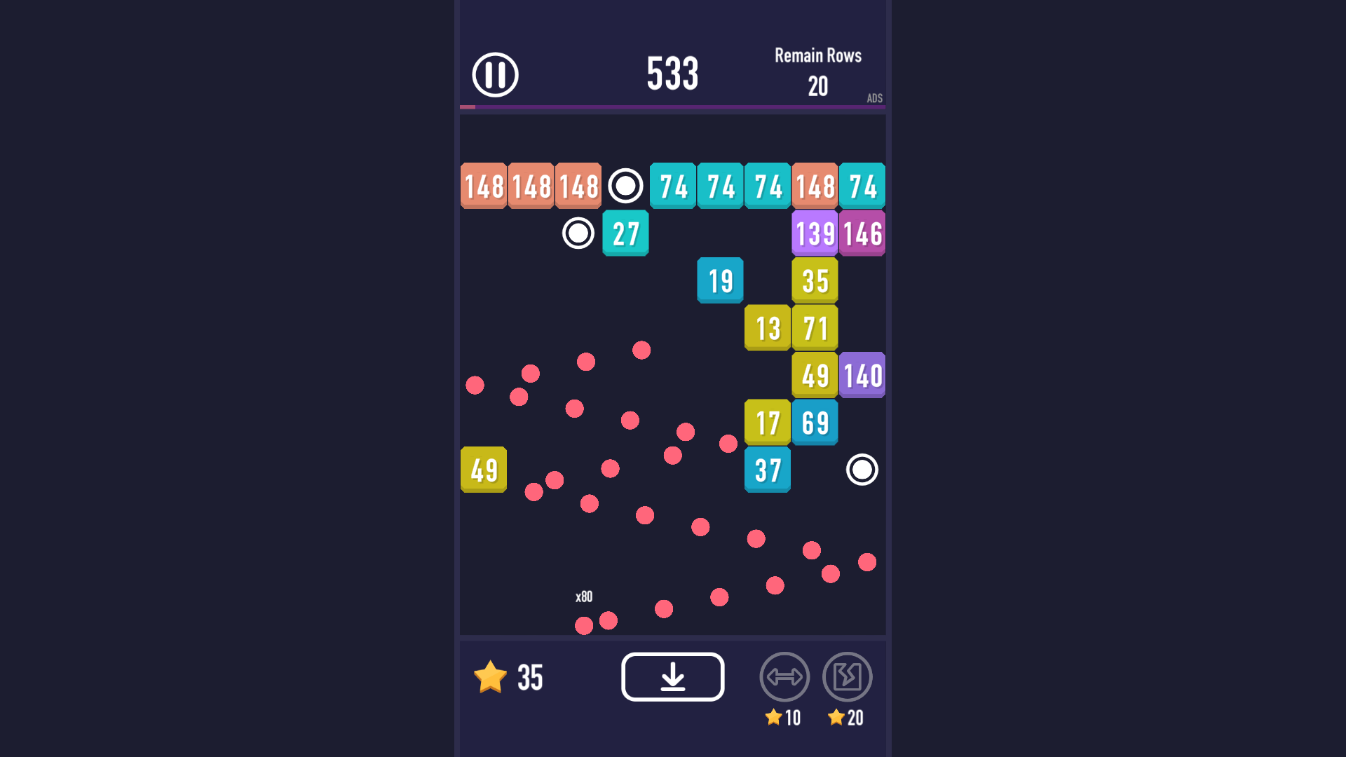 Bricks Breaker Classic screenshot
