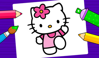 Hello Kitty - Çocuklar için boyama kitabı