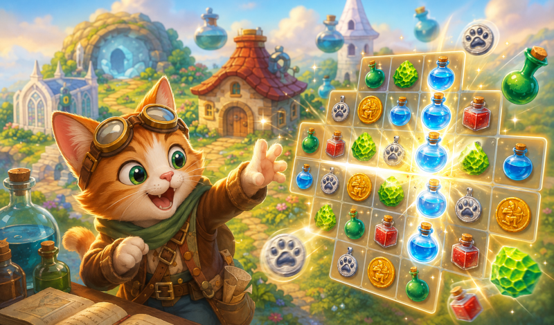 Alchemy Island: Match 3 game cover