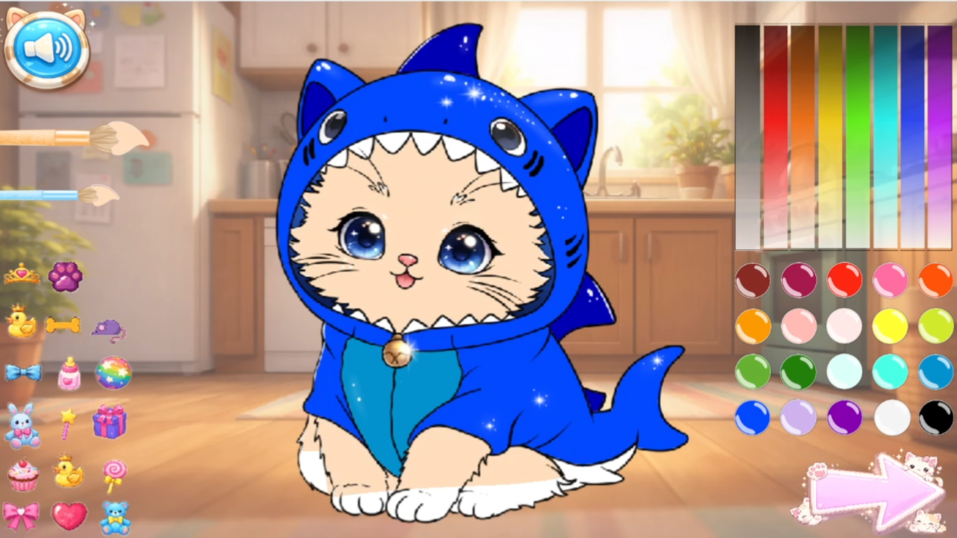 Kittens - simple coloring book with stickers — screenshot 5