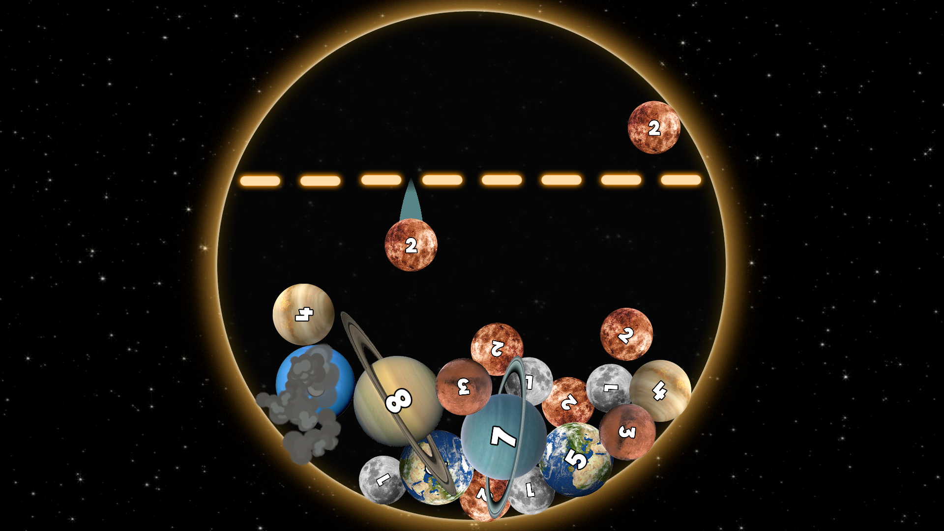 Merge the planets of the solar system 2048! screenshot