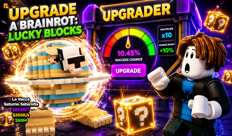 Upgrade a Brainrot: Lucky Blocks game cover
