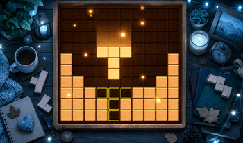 Relaxing cubes and campfire