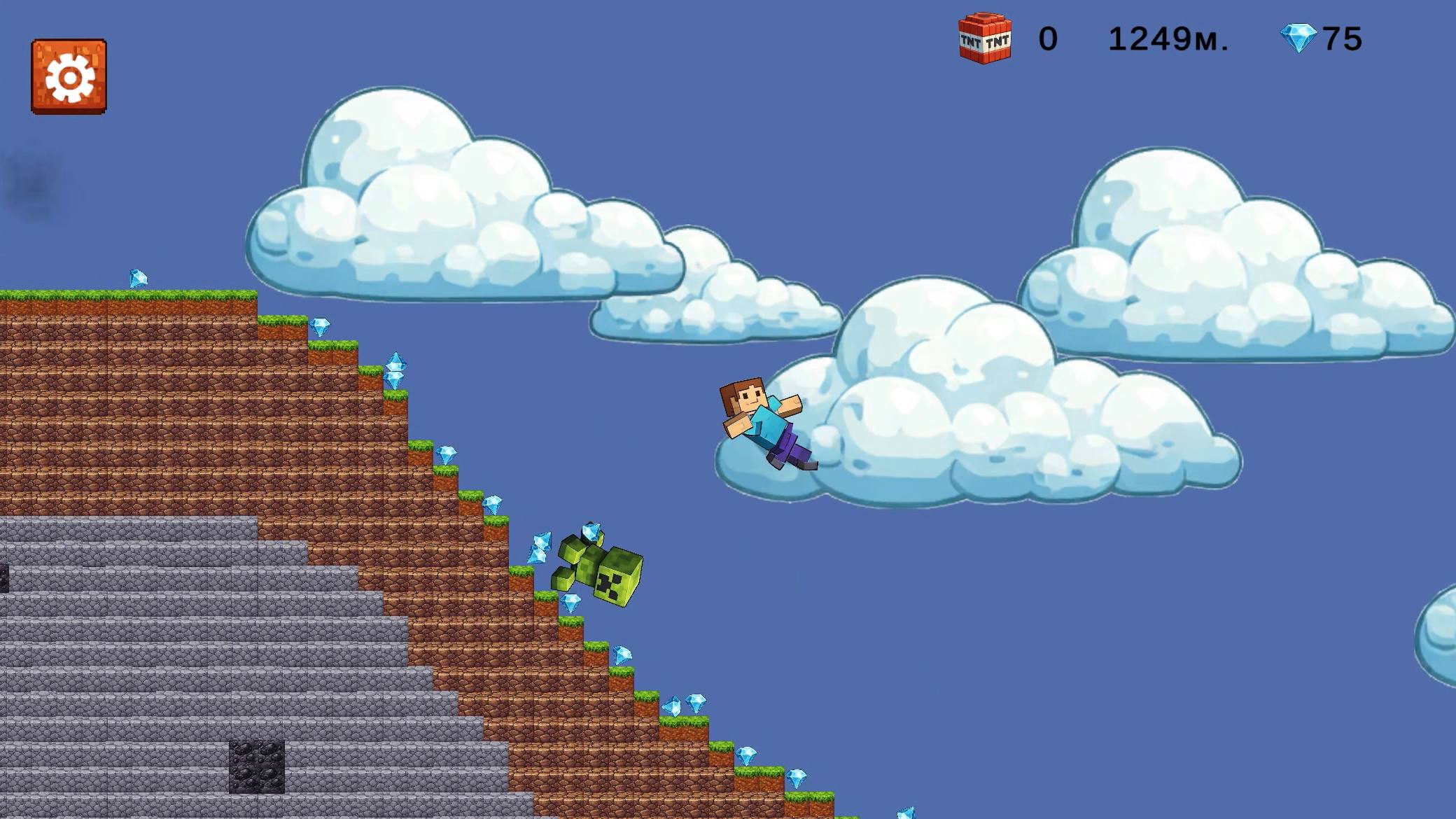 Падение Нубика: крутой склон — screenshot 11