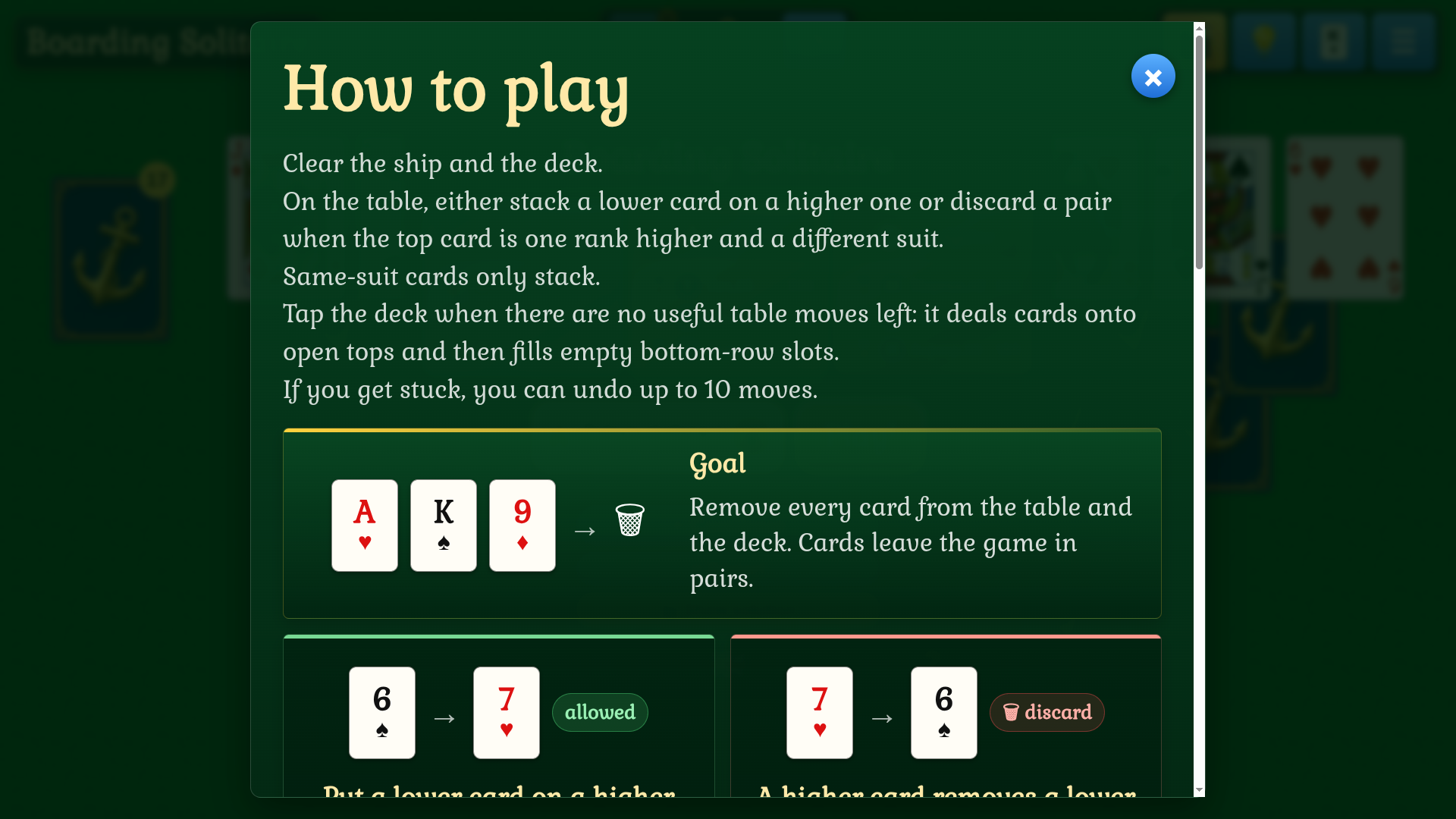 Boarding Solitaire — screenshot 3