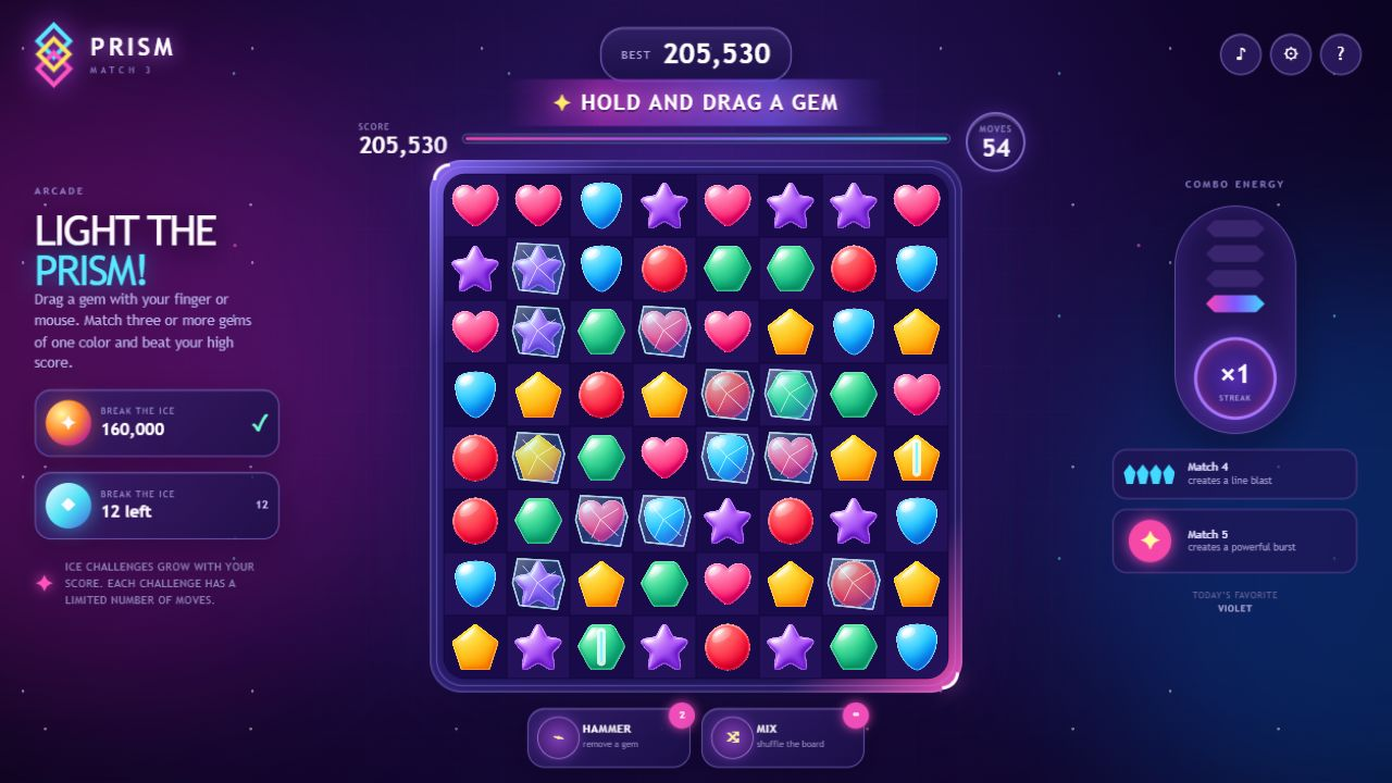 Prism Match 3 — screenshot 2