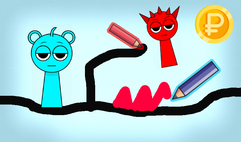 Sprunki - Draw a level with a friend! game cover