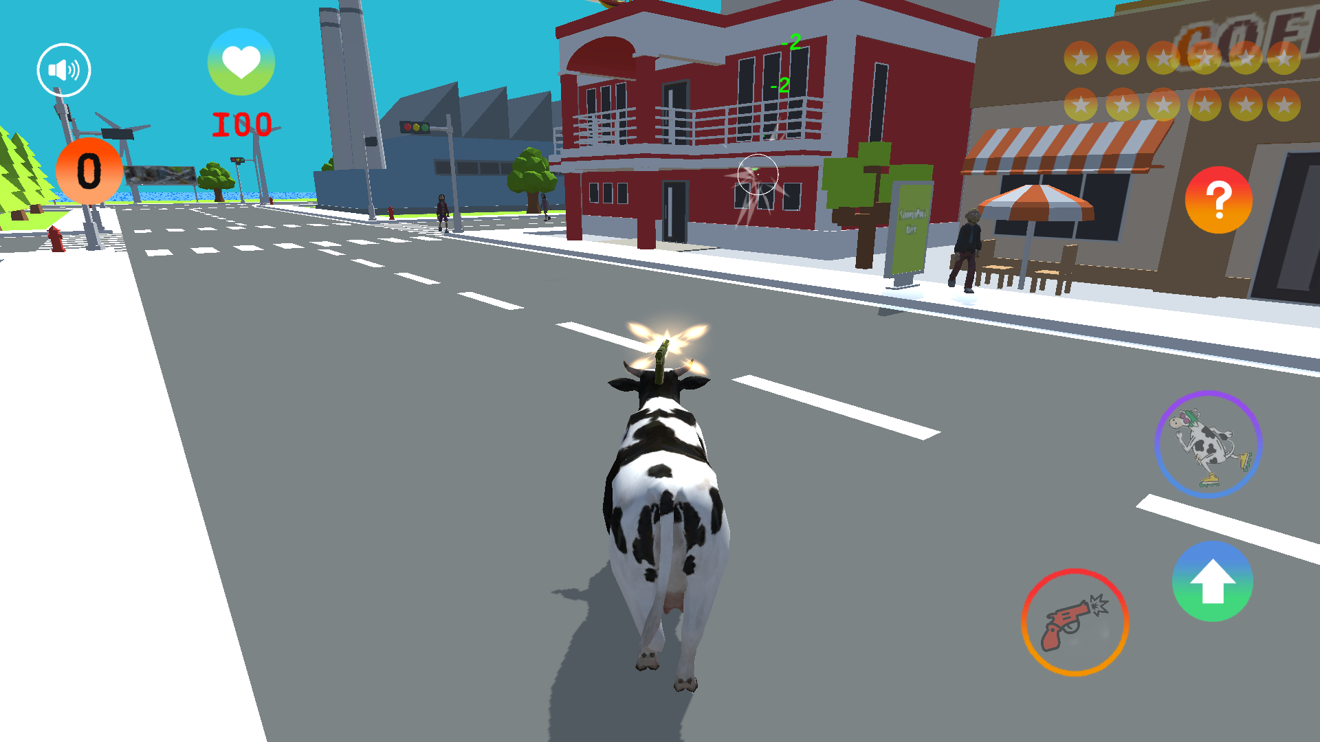 Cow run, police! screenshot