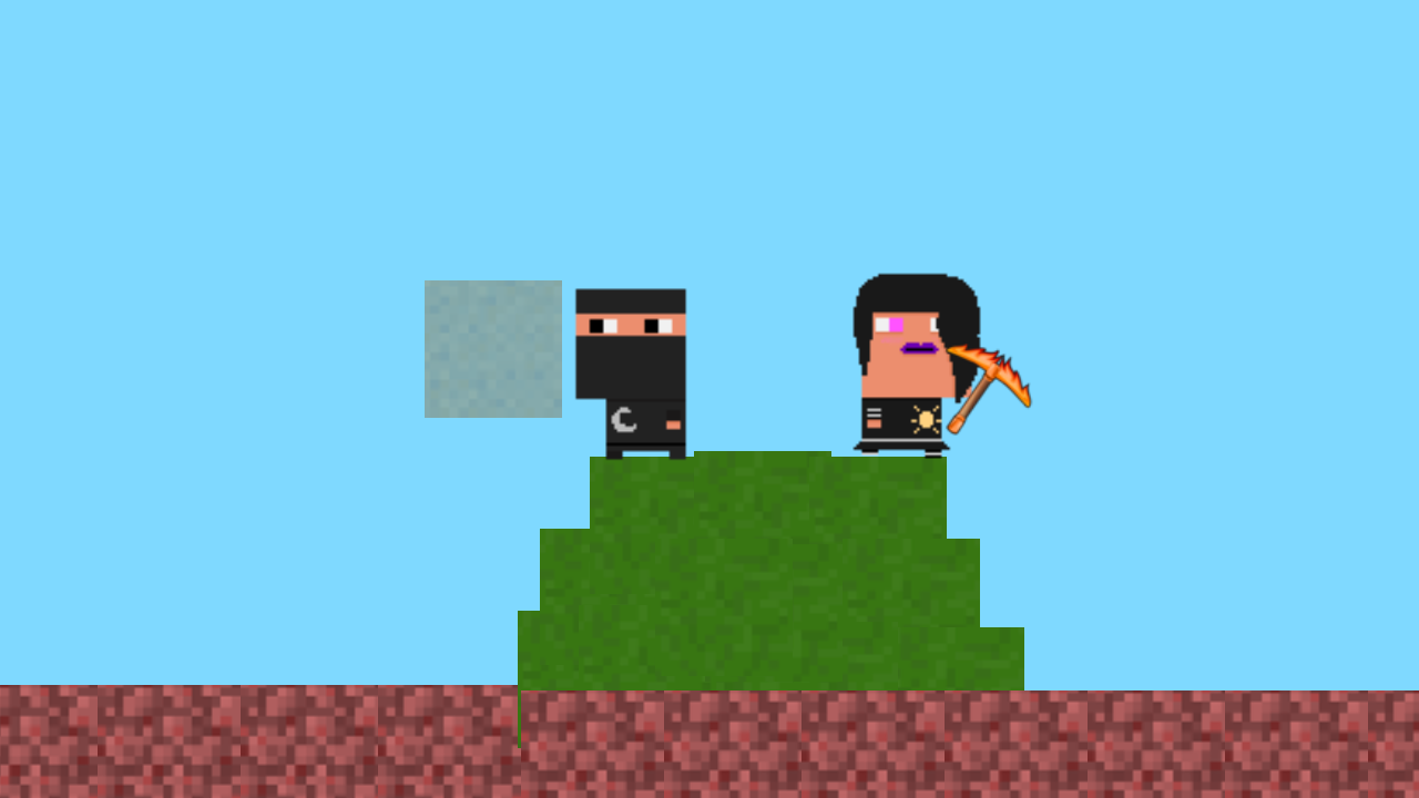 Lady and Nubik. Build and dig screenshot