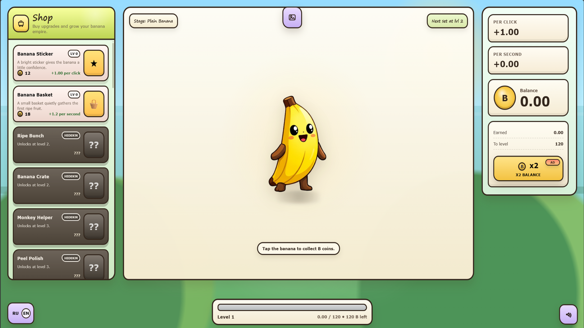 Banana Clicker: Evolution — screenshot 1