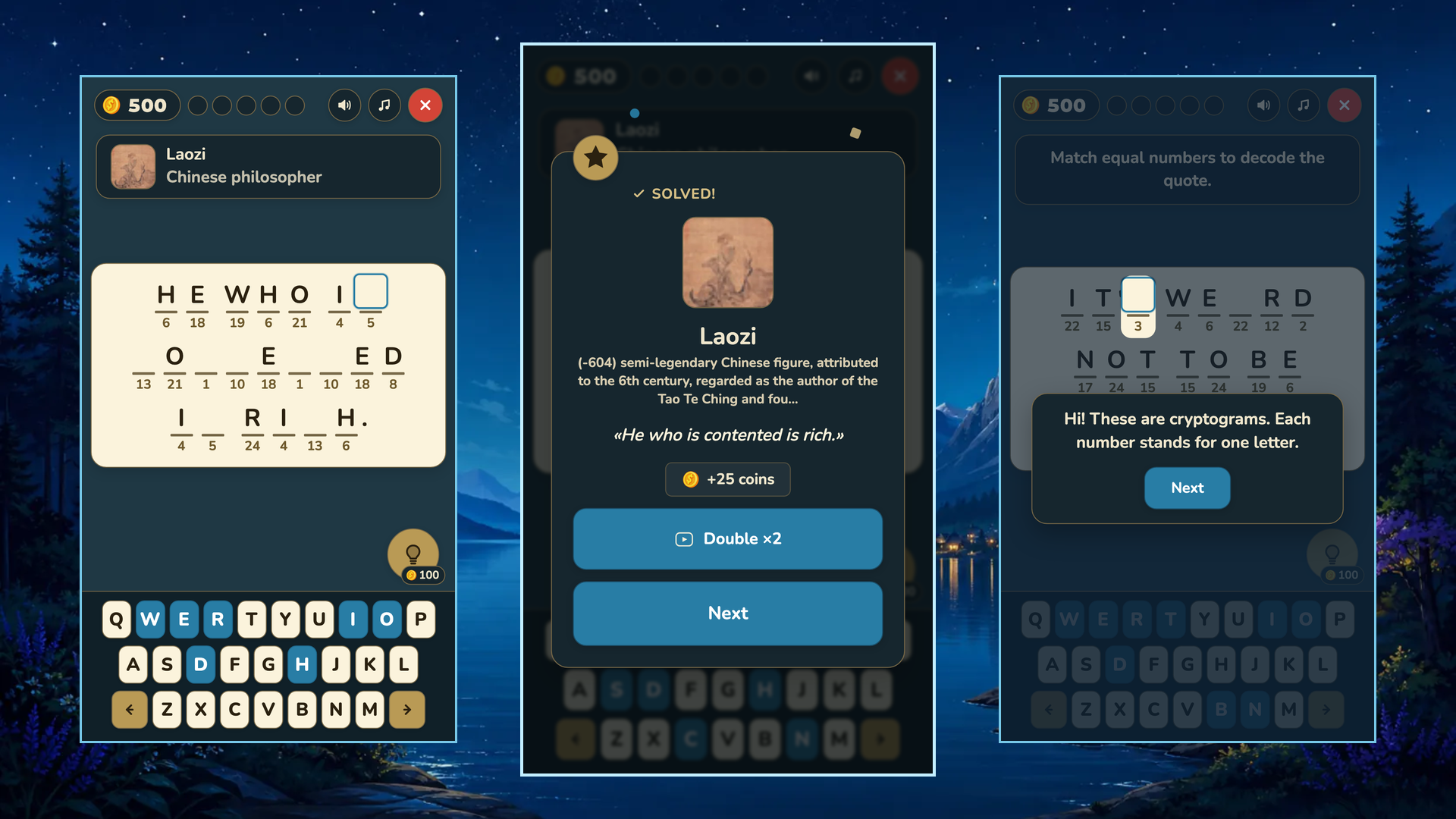 Cryptograms: Great Quotes screenshot 3