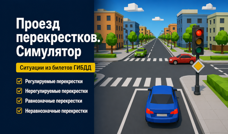 Проезд перекрестков. Симулятор game cover