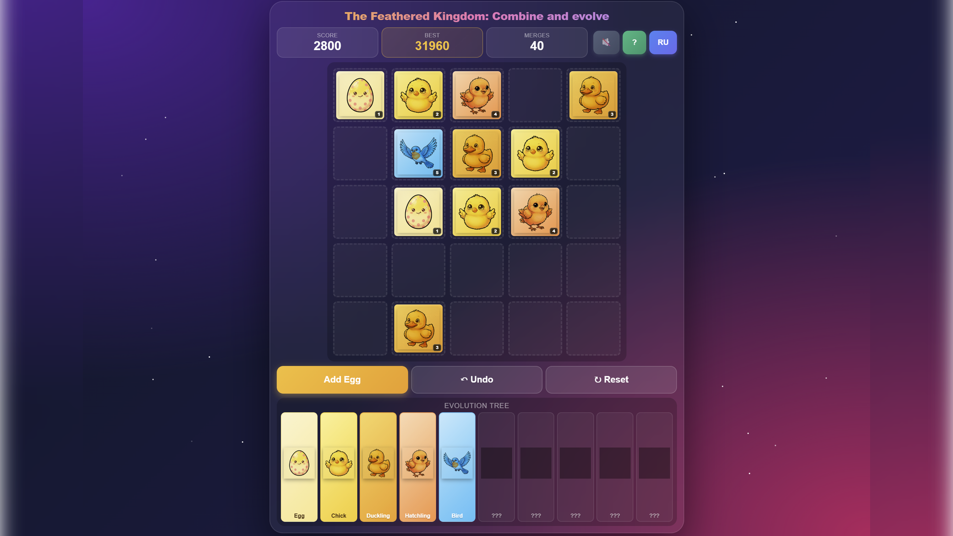 The Feathered Kingdom: Combine and evolve — screenshot 2