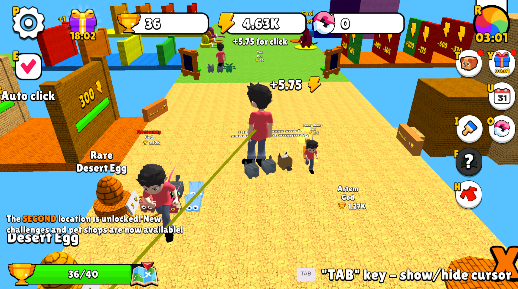 Obby: Click and Grow screenshot