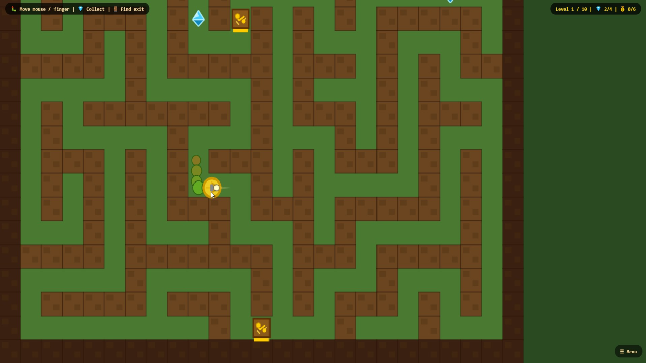 Worm miner: diamond mazes — screenshot 1