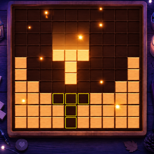 Relaxing cubes and campfire icon
