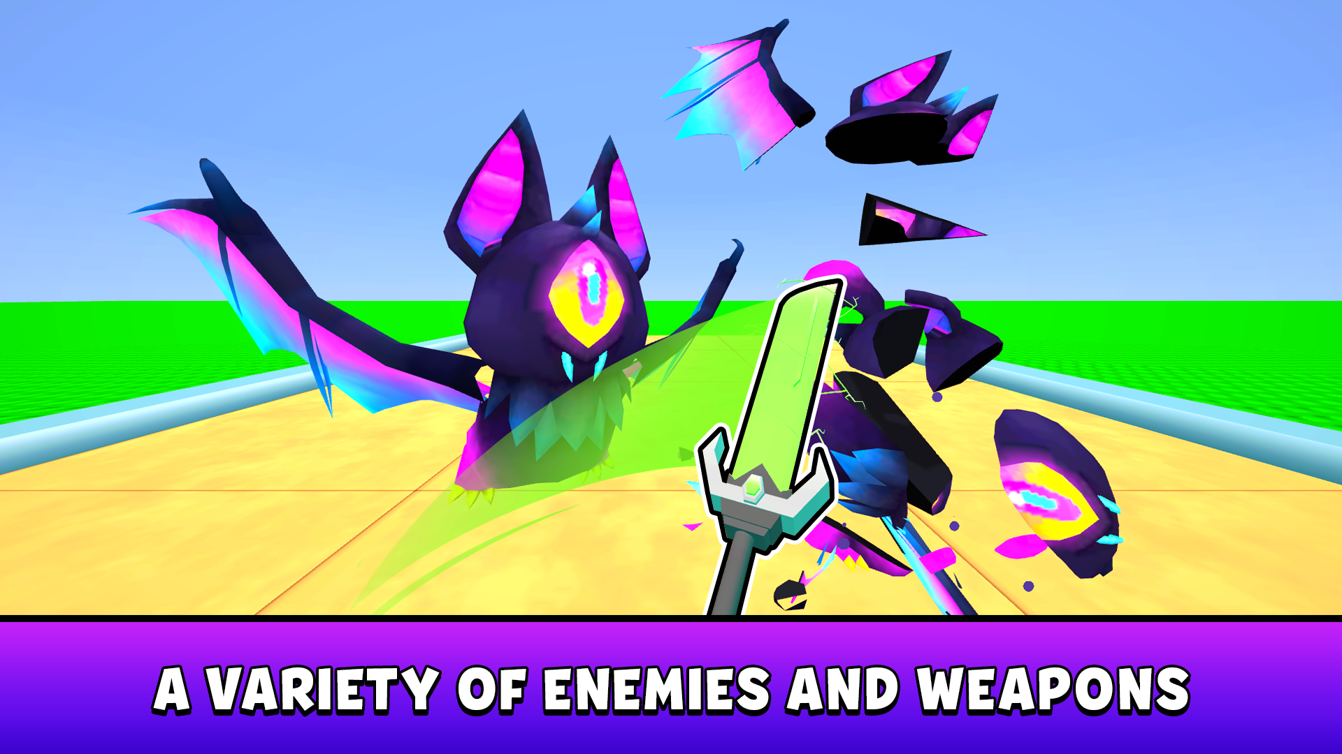 Obby Sword! Cut Enemies at Blocks Arena! screenshot