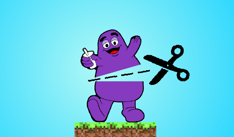 Slice up Grimace Shake! game cover