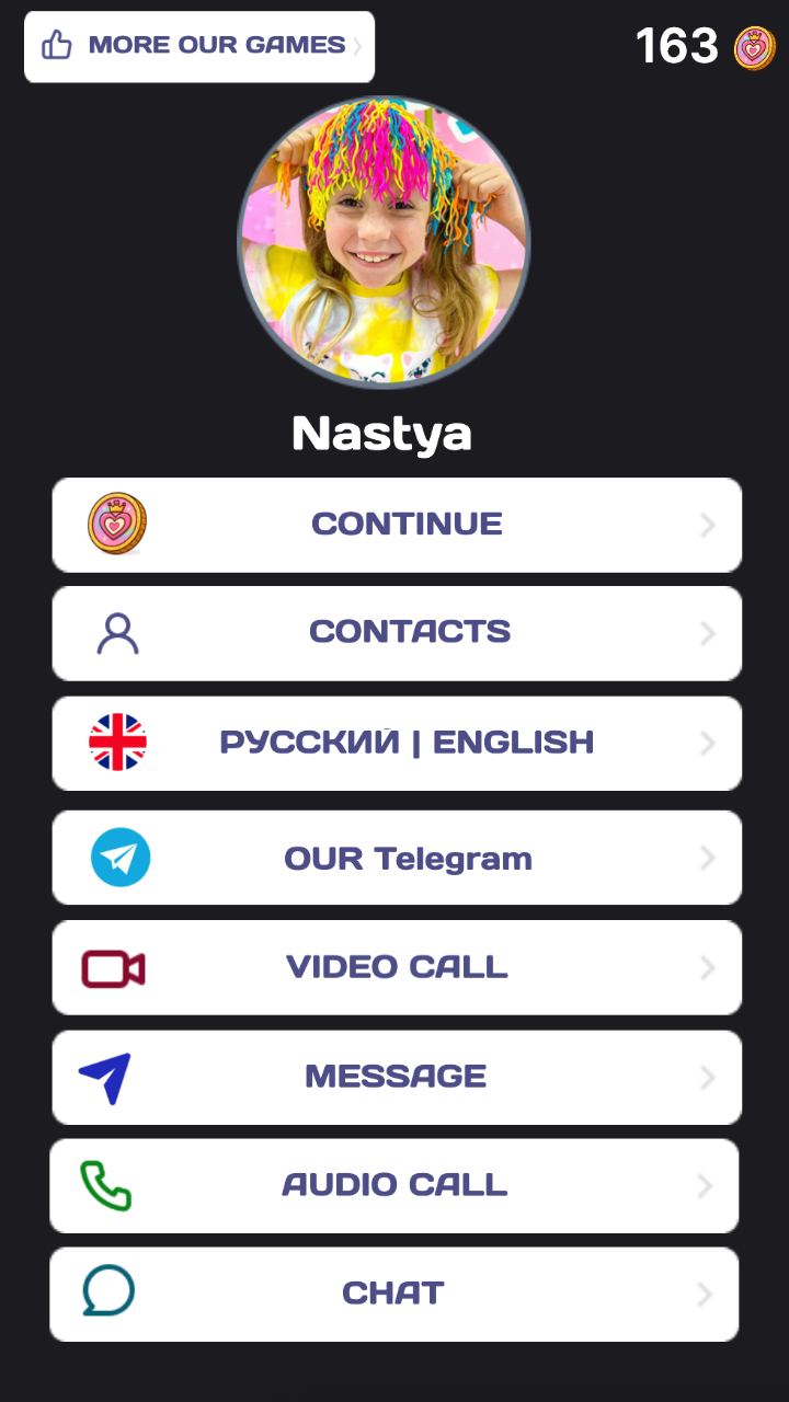 Nastya Calls: Chat-Prank, Like Stream, Video Call screenshot 4