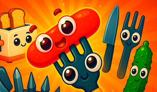 Catch a sausage  loading=