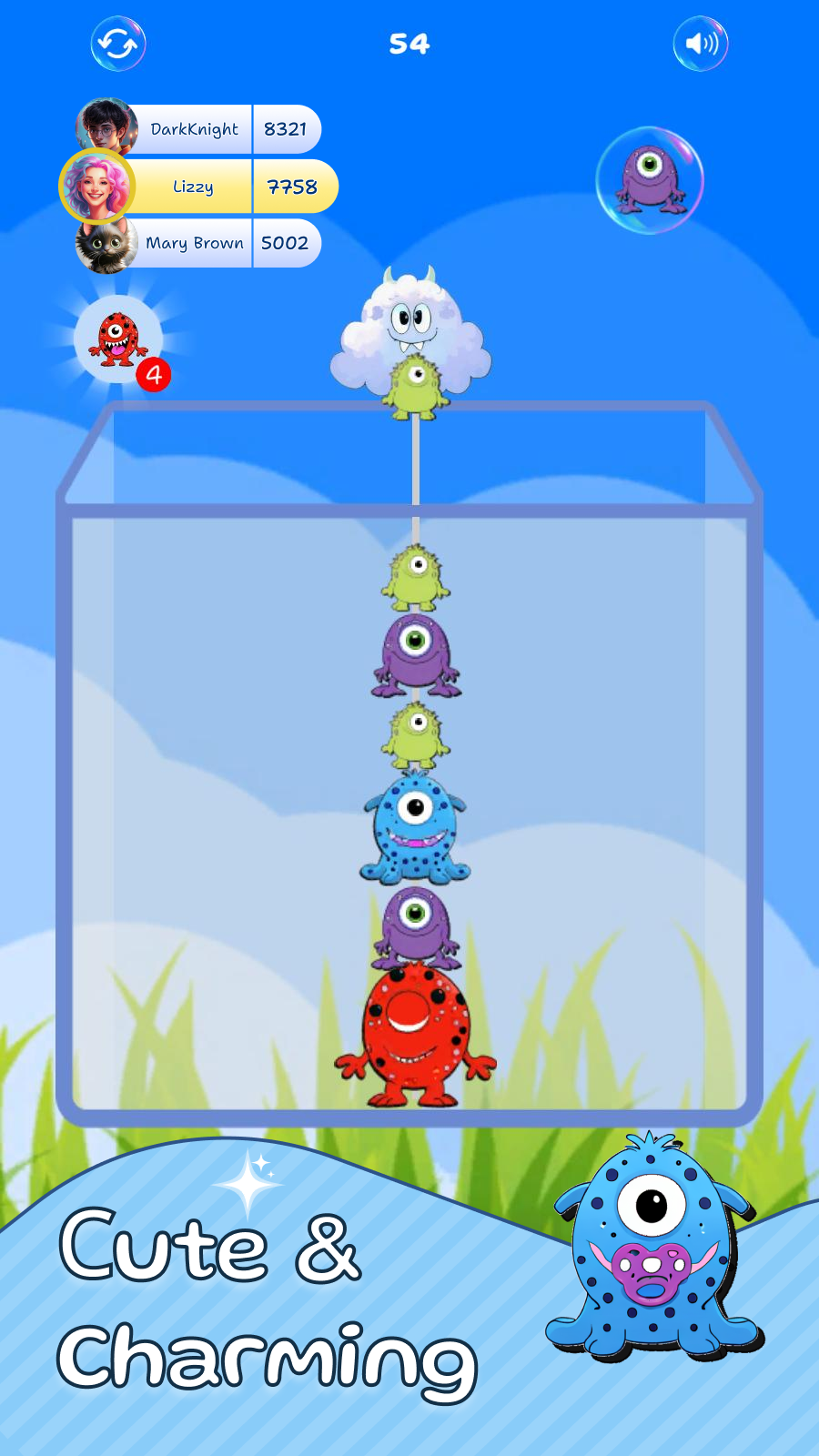 Cute Monsters Merging Game 2048: Merge Original screenshot 8