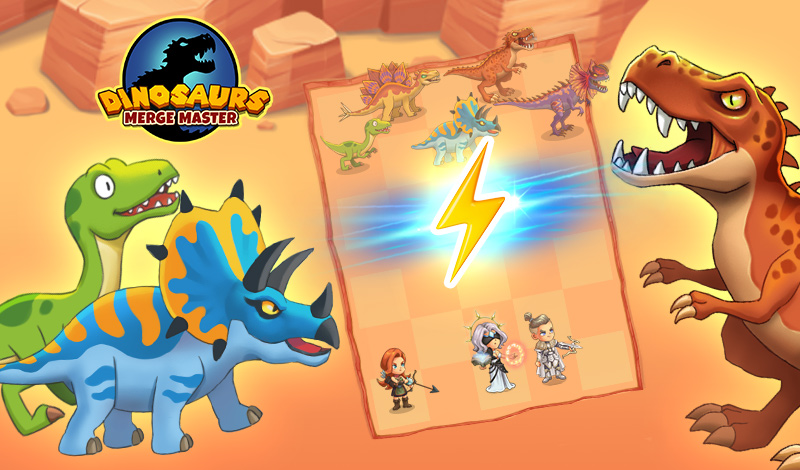 Dinosaurs Merge Master game cover